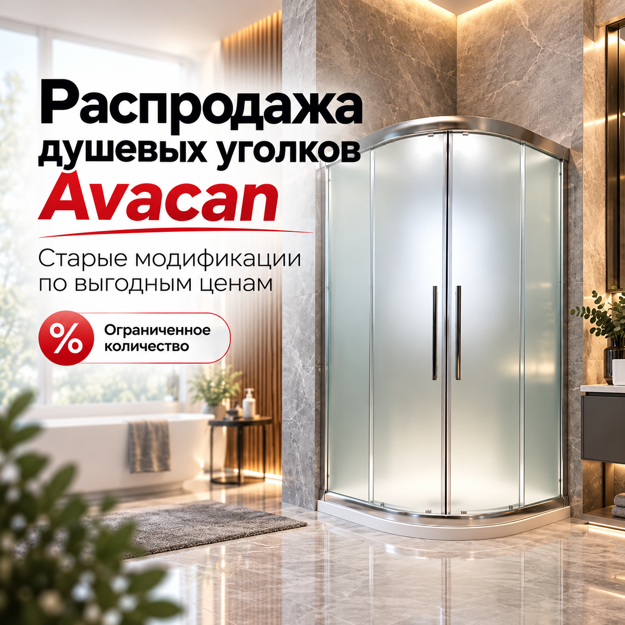 Распродажа душевых уголков старых модификаций