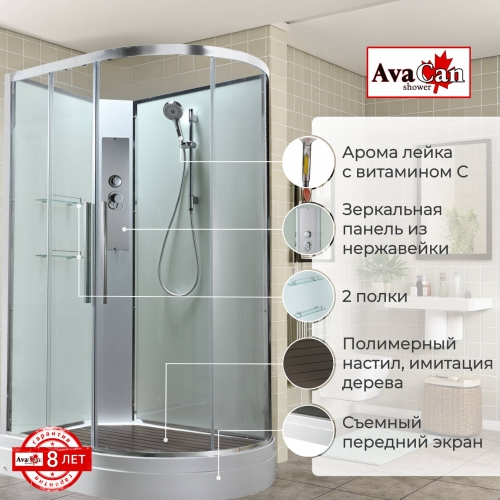 Душевая кабина EM2811LNT без крыши прозрачная