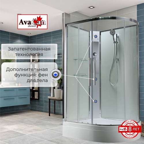 Душевая кабина EM3912LNT без крыши прозрачная