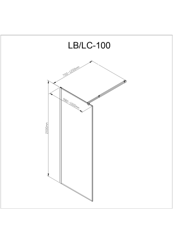 Душевая перегородка AvaCan LB 100