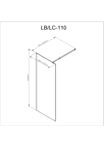Душевая перегородка AvaCan LC 110