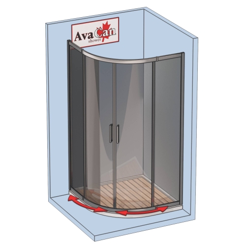Душевое ограждение ADC100-T-MT