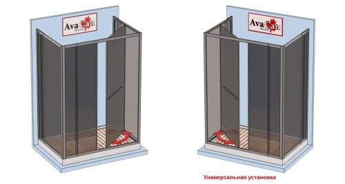Душевое ограждение AVMG100-110-2